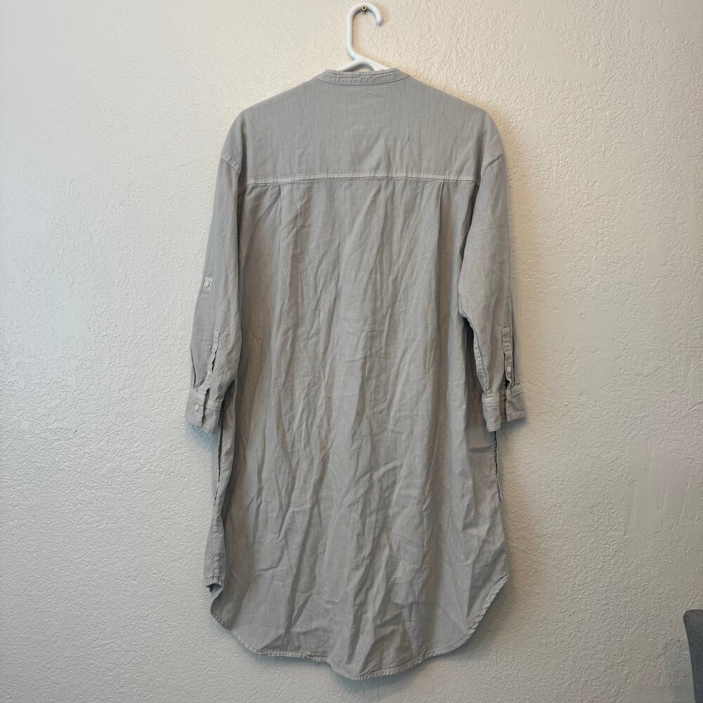 James Perse Los Angeles Gray Cotton Utility Shirt Dress WLAC6541 Size 2 / US M - Picture 4 of 7